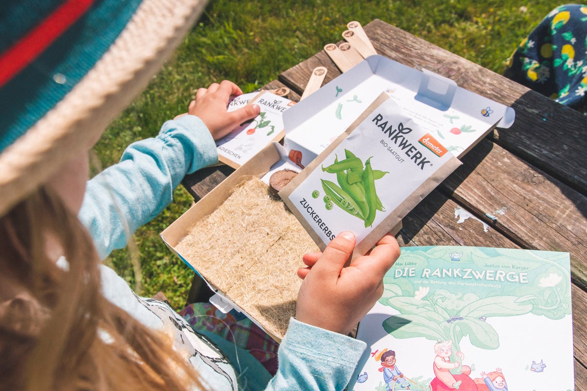 Bio Saatgut-Box „Rankzwerge“ für Kinder