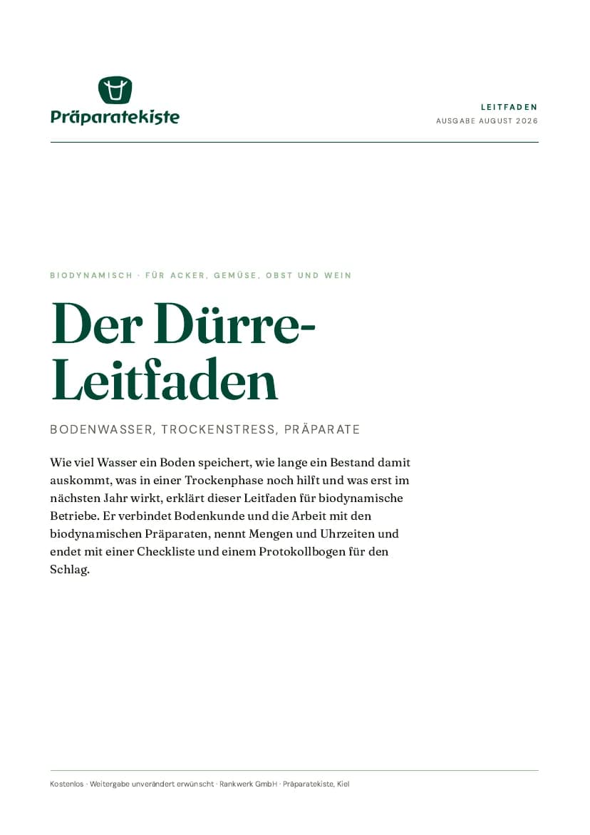 Titelseite des Dürre-Leitfadens der Präparatekiste