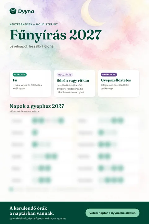Infografika – Fűnyírás 2027: a megfelelő napok hónapról hónapra