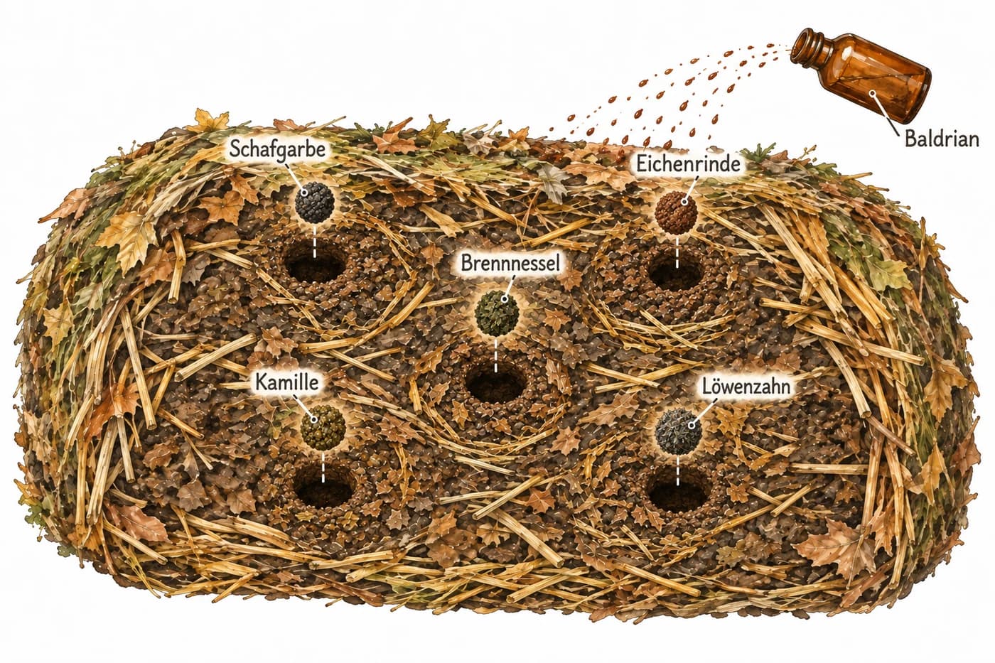Compost heap on the farm